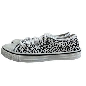 Sole‎ Mates Black and White Dalmatian Print Sneakers, Size 5-6
